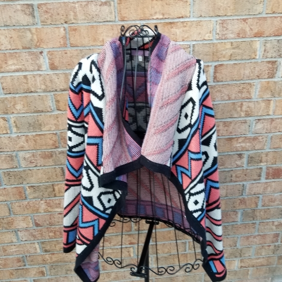 Harper Tribal Open Waterfall Cardigan - Picture 1 of 8